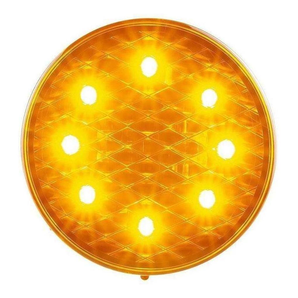 LED Autolamp 12V Round Amber Indicator Taillight 80mm