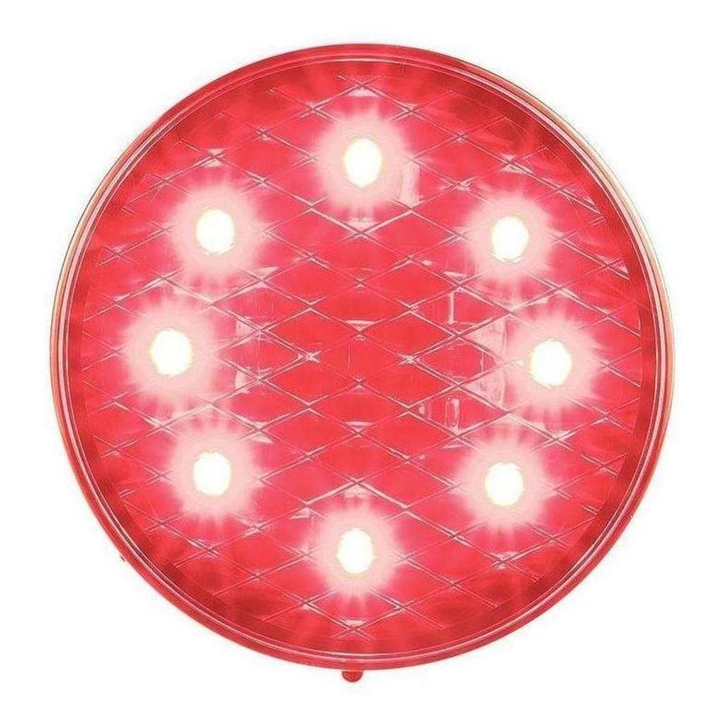 LED Autolamp 12V Round Red Rear Stop/Tail Lamp Taillight 80mm