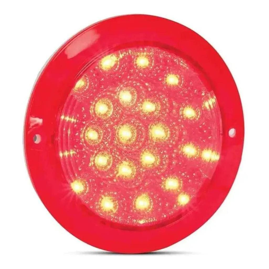 LED Autolamp 12V Round Red Stop/Tail Taillight 130mm