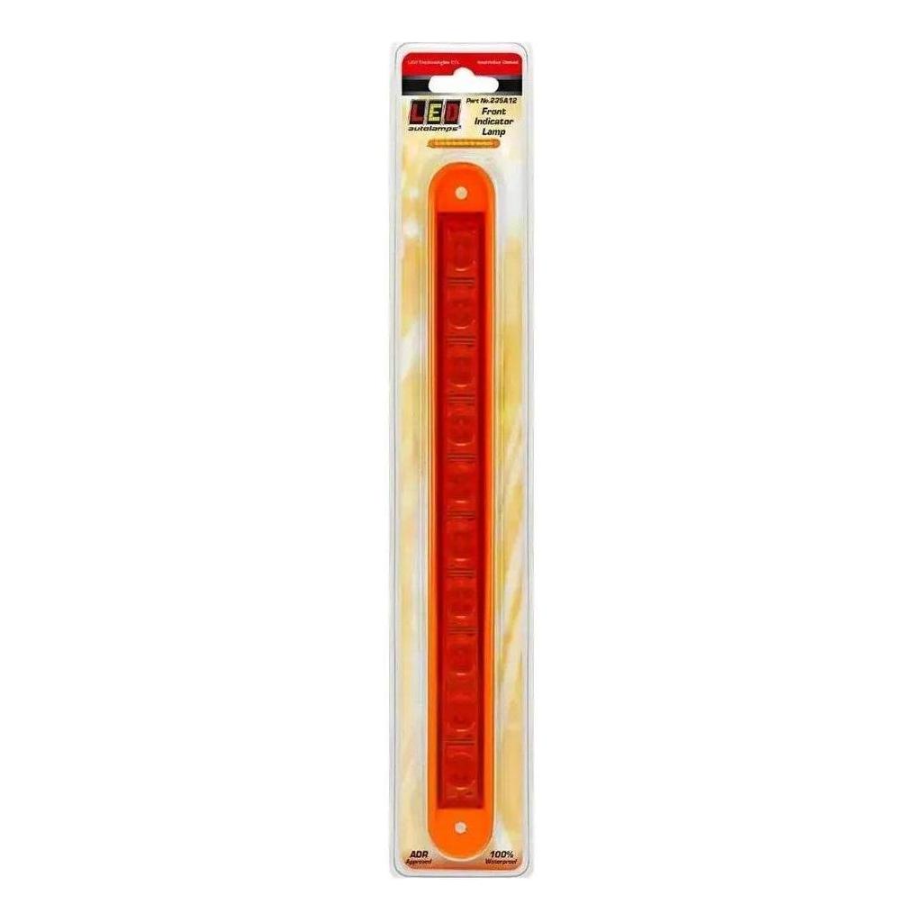 LED Autolamp 12V Strip Rear Amber Indicator 237x25x3mm