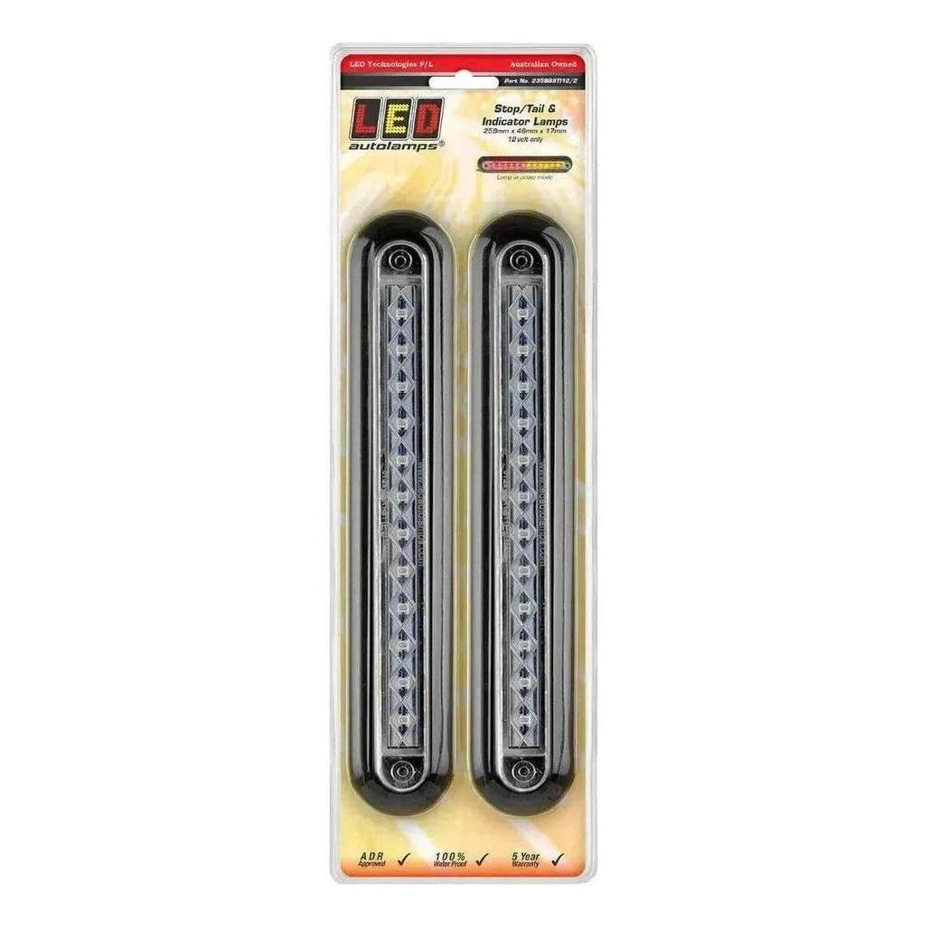 LED Autolamp 12V Strip Red Stop/Tail/Indicator Taillight 298x46x17mm