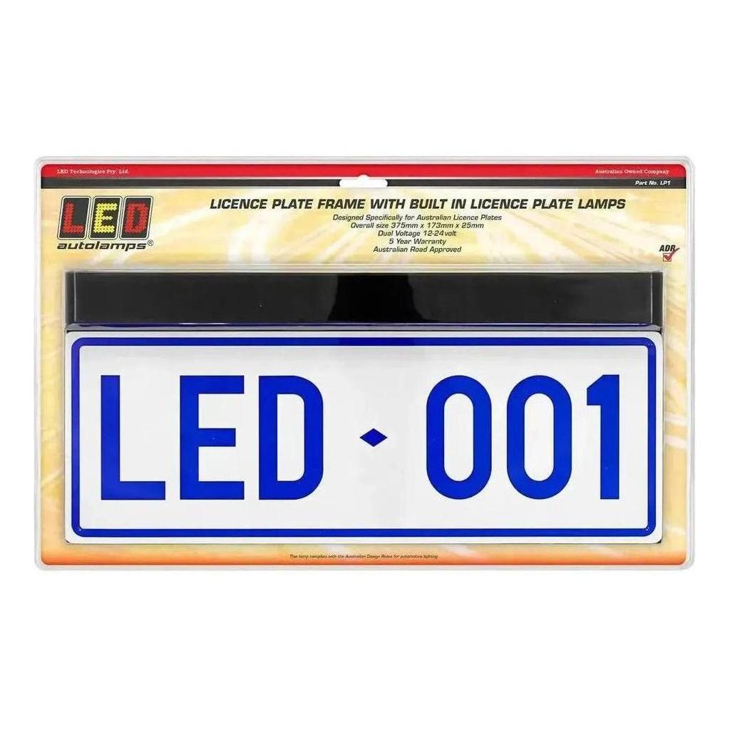 LED Autolamp 12V/24V Licence Plate Frame with 6 LED Lights