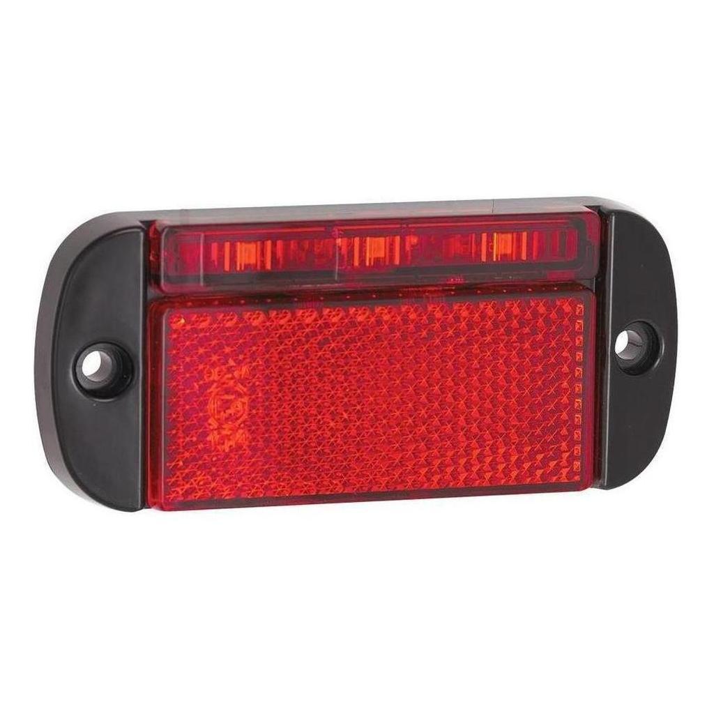 LED Autolamp 12V/24V Red Rear End Outline Marker with Reflector 100x44x12