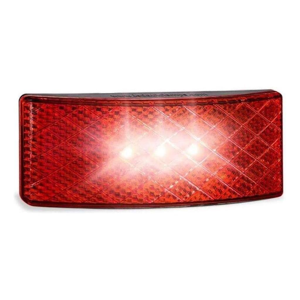 LED Autolamp 12V/24V Red Side Marker with Built in Reflector / 3M Adhesive 100x38x13mm