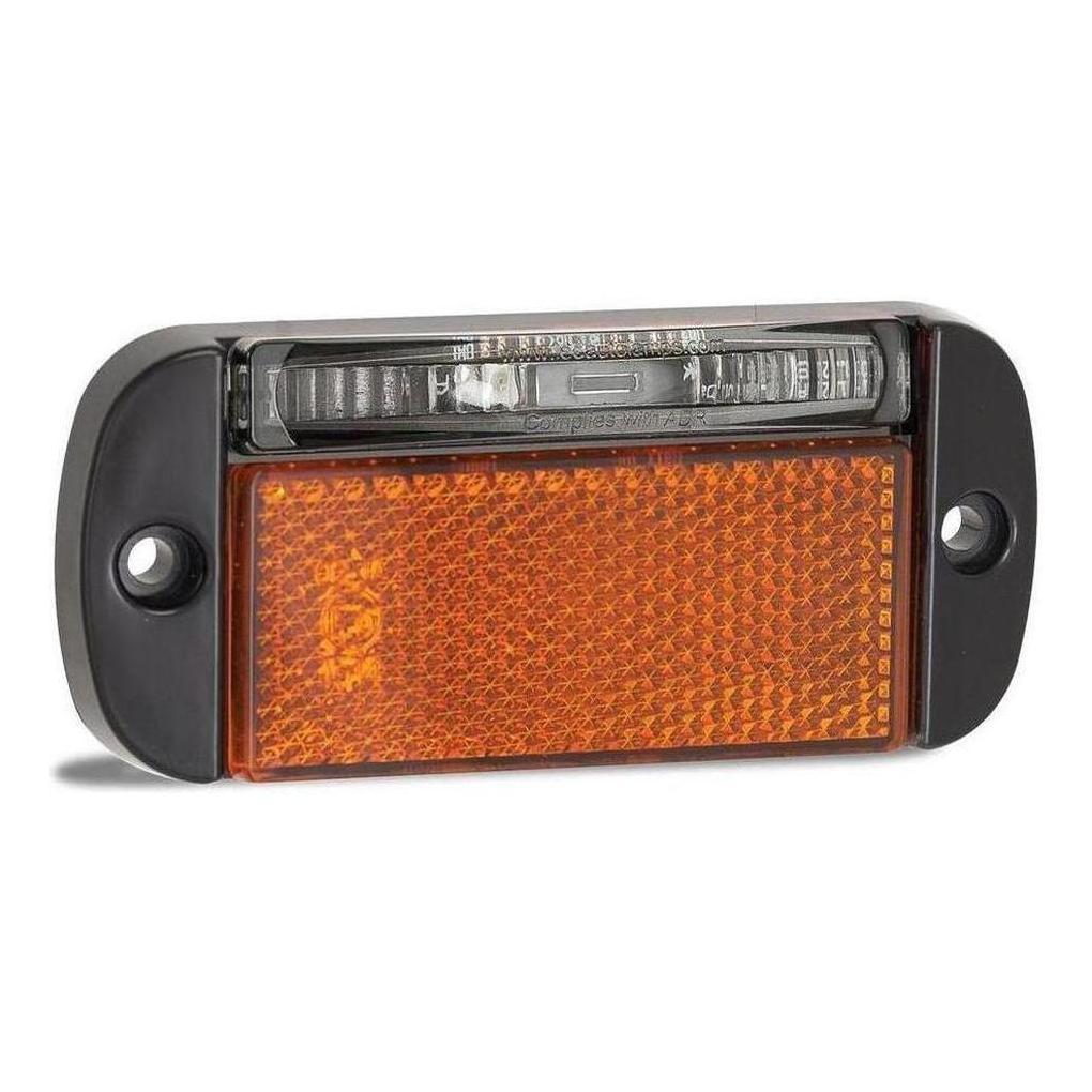 LED Autolamp 12V/24V Red/Amber Side Marker with Reflector 100x44x12 RH