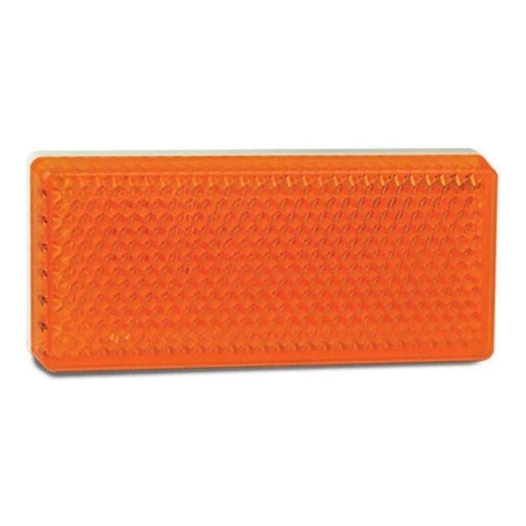 LED Autolamp Amber Reflector Stick On 70x30x6mm Each