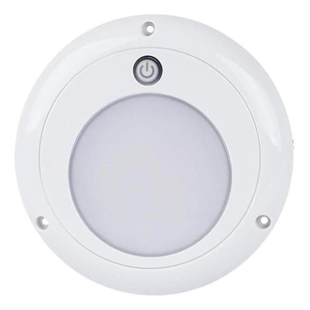 LED Autolamp Large Round Interior/Exterior Lamp Inc Switch 131mm
