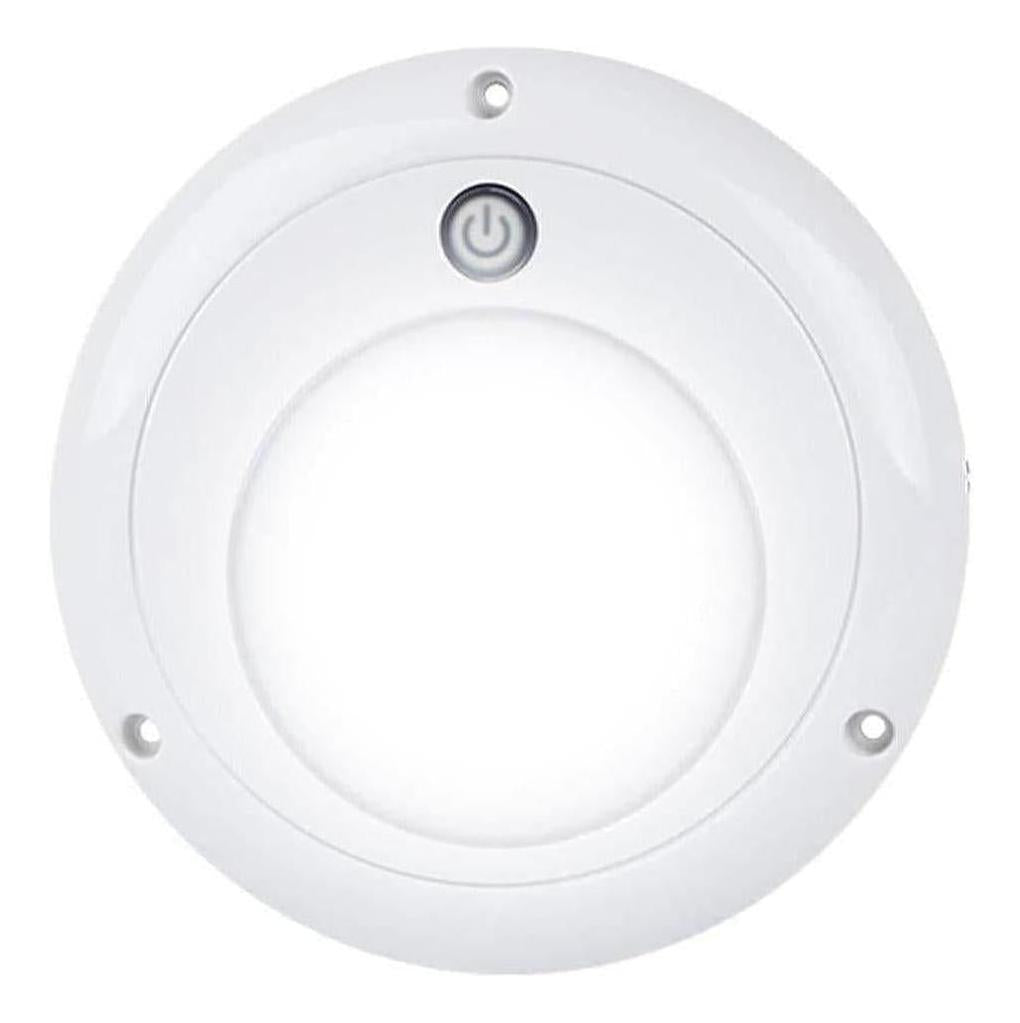 LED Autolamp Large Round Interior/Exterior Lamp Inc Switch 131mm