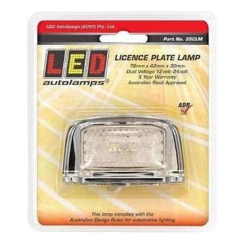 LED Autolamp License Plate lamp Chrome Blister