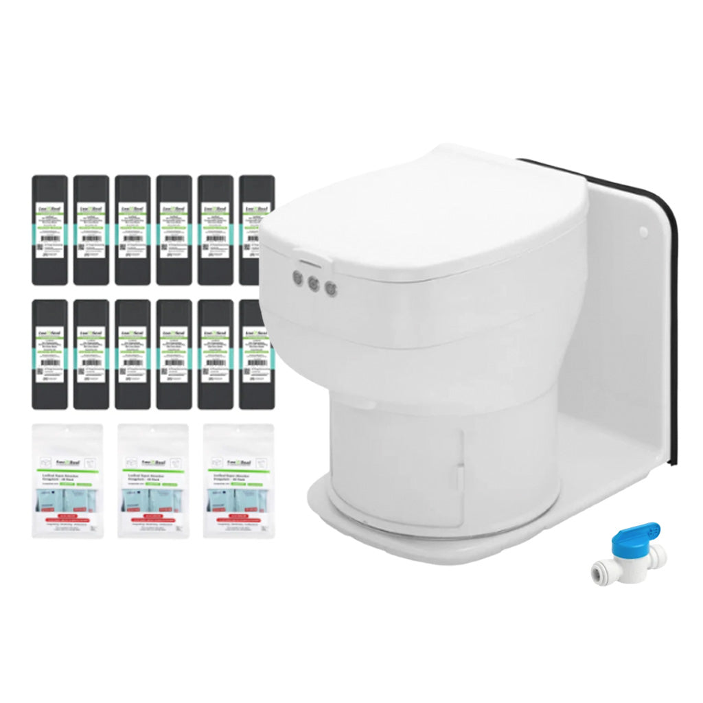 LooSeal Elite Auto Sealing Waterless Toilet Retrofit Pack - Medium Adapter
