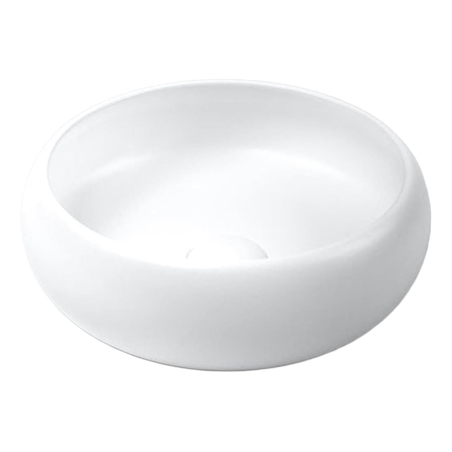 Luna Ceramic Basin Sink Round 360 x 360 x 125 - Matte White