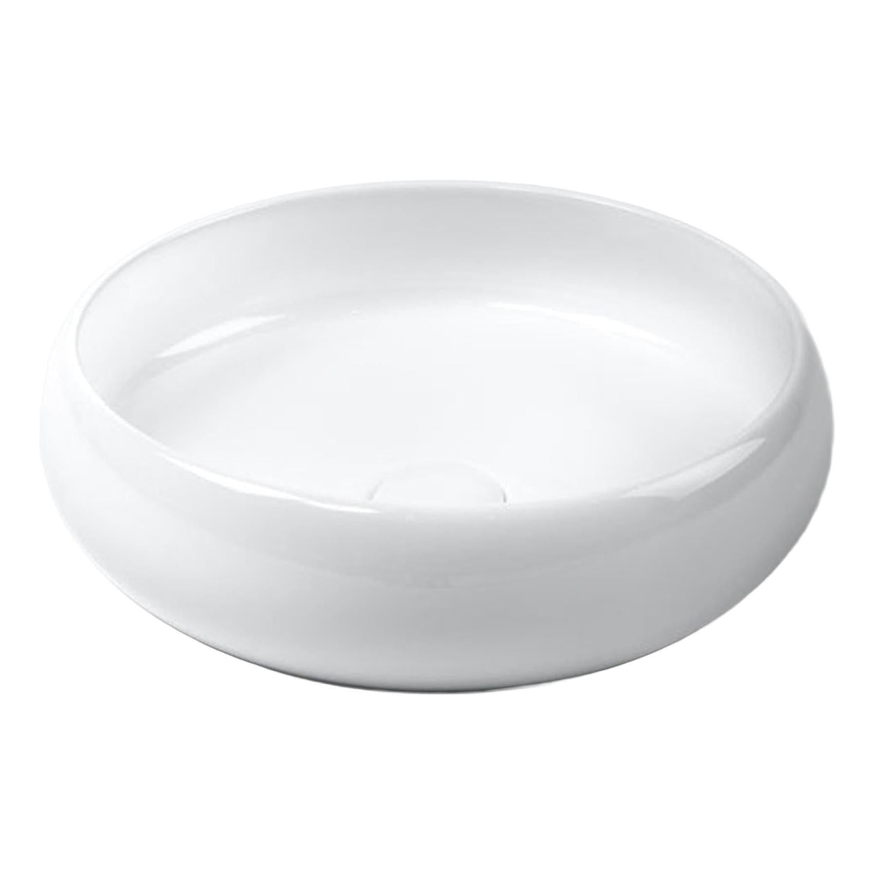 Luna Ceramic Basin Sink Round 415 x 415 x 130 - Gloss White