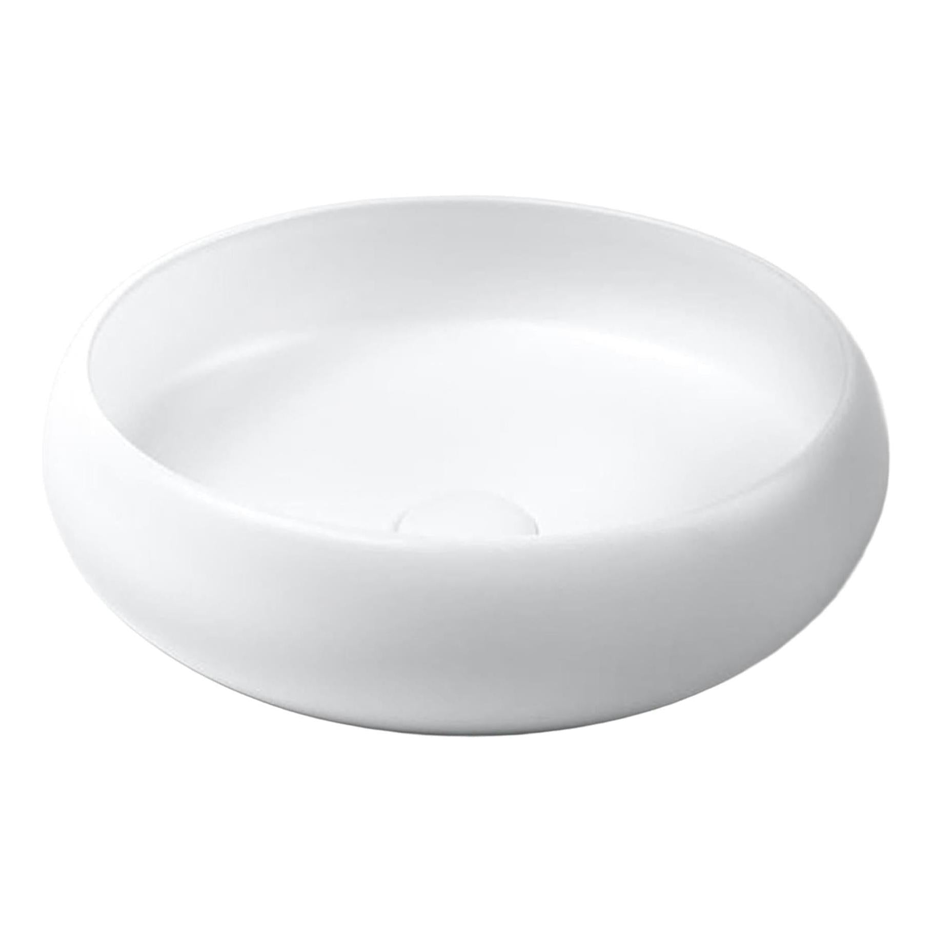 Luna Ceramic Basin Sink Round 415 x 415 x 130 - Matte White