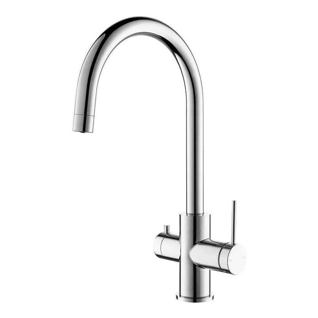 Mica 3-Way Filter Gooseneck Kitchen Tap Sink Mixer Chrome