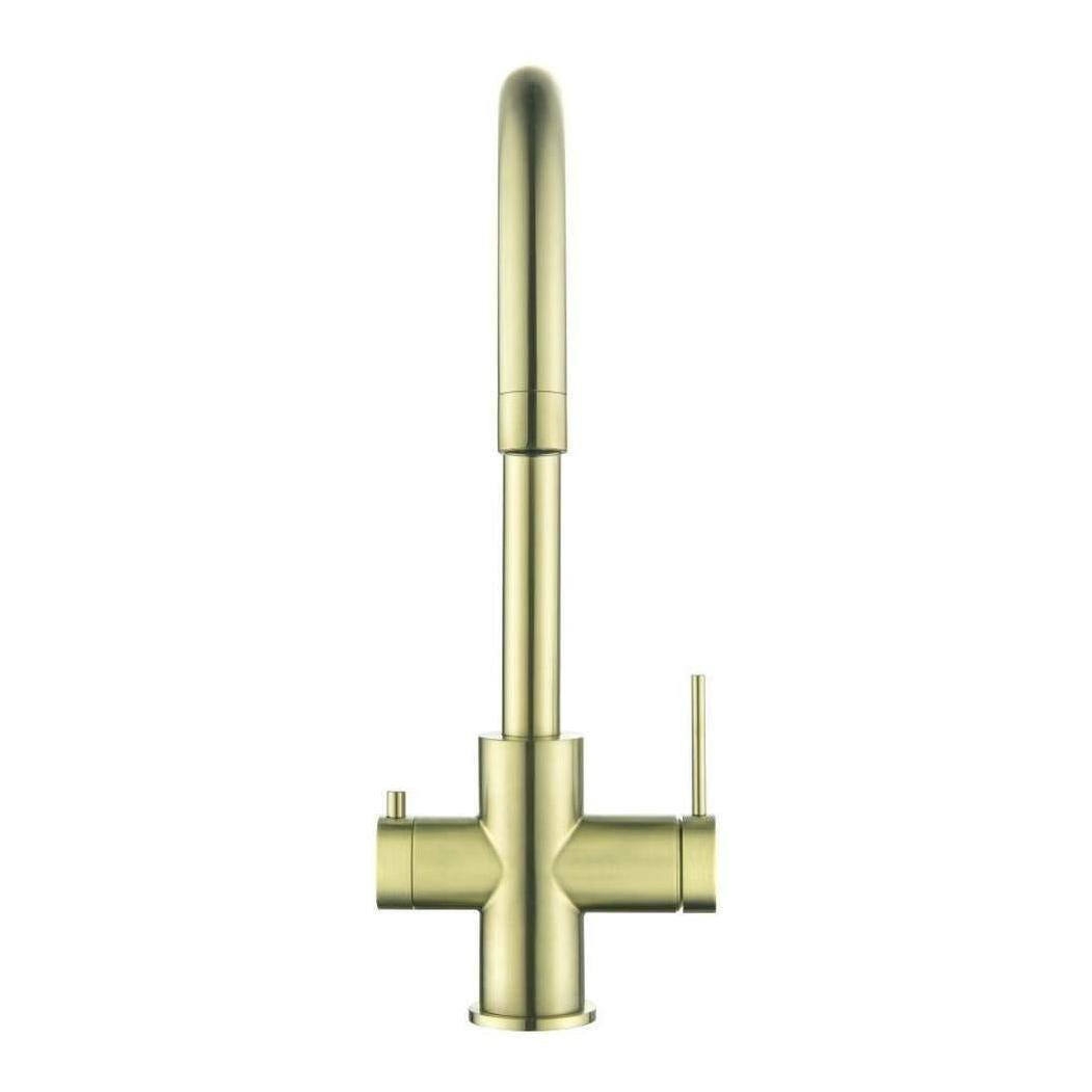 Mica 3-Way Filter Gooseneck Kitchen Tap Sink Mixer French Gold
