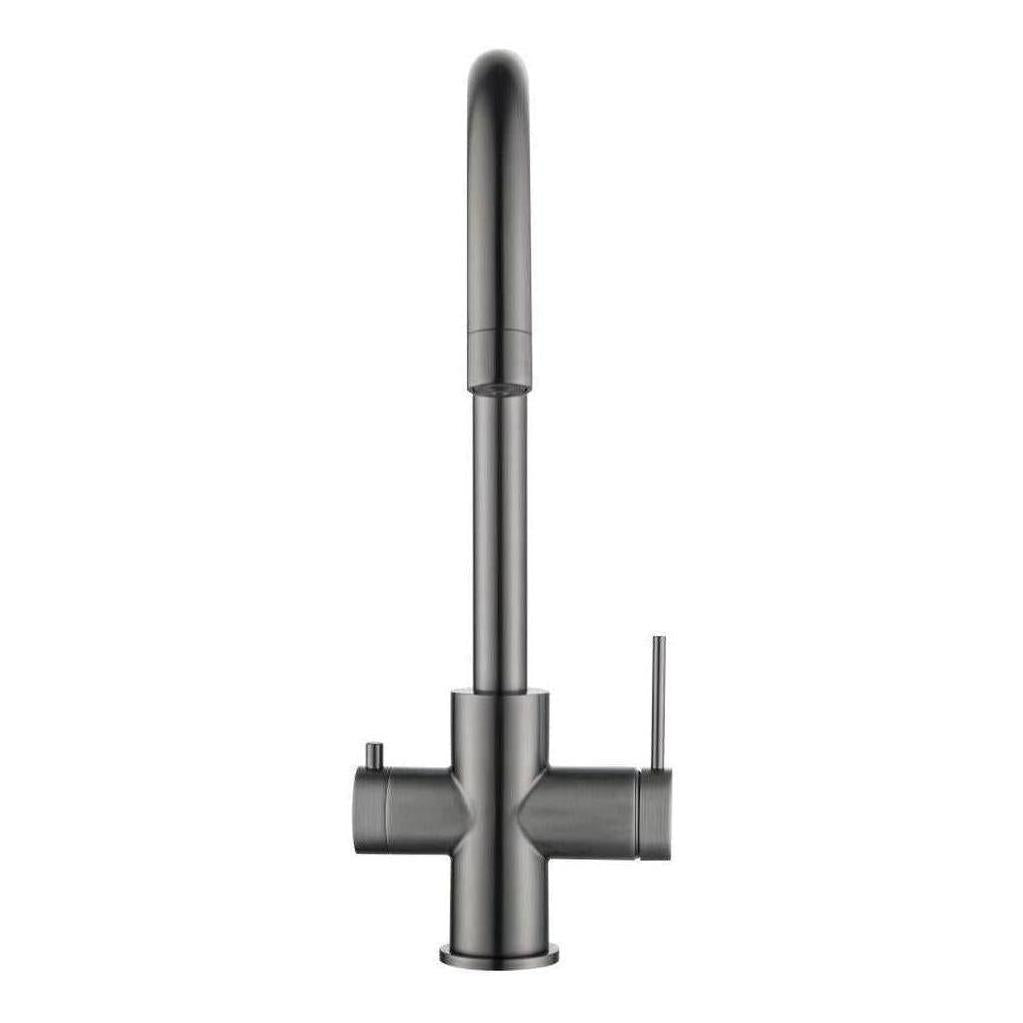 Mica 3-Way Filter Gooseneck Kitchen Tap Sink Mixer Gun Metal