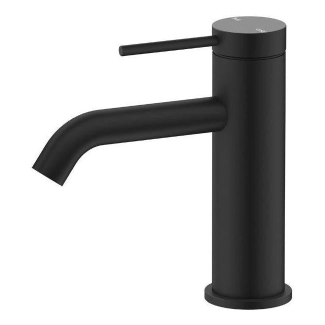 Mica Basin Sink Tap Mixer Curved Spout Black