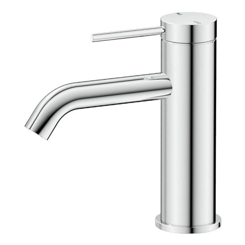 Mica Basin Sink Tap Mixer Curved Spout Chrome