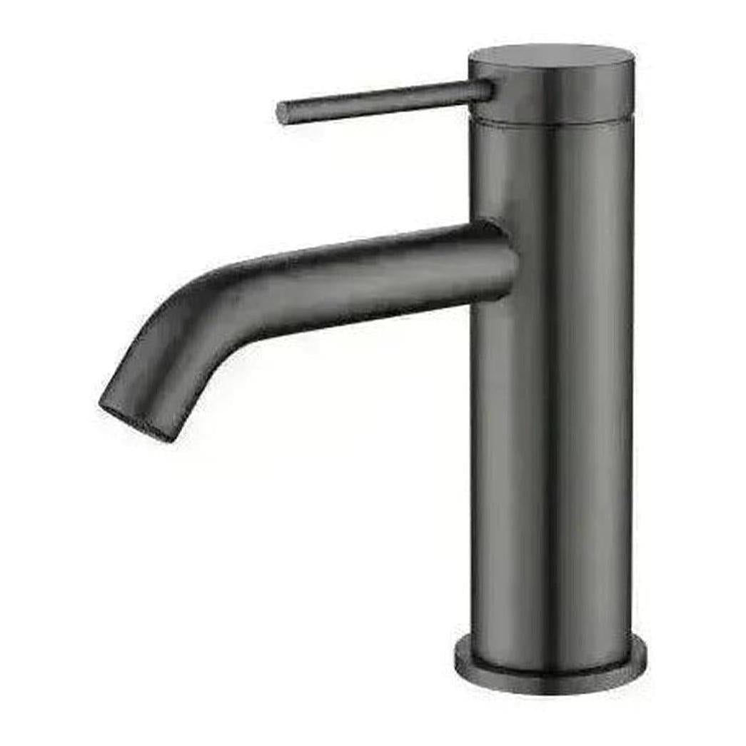 Mica Basin Sink Tap Mixer Curved Spout Gunmetal