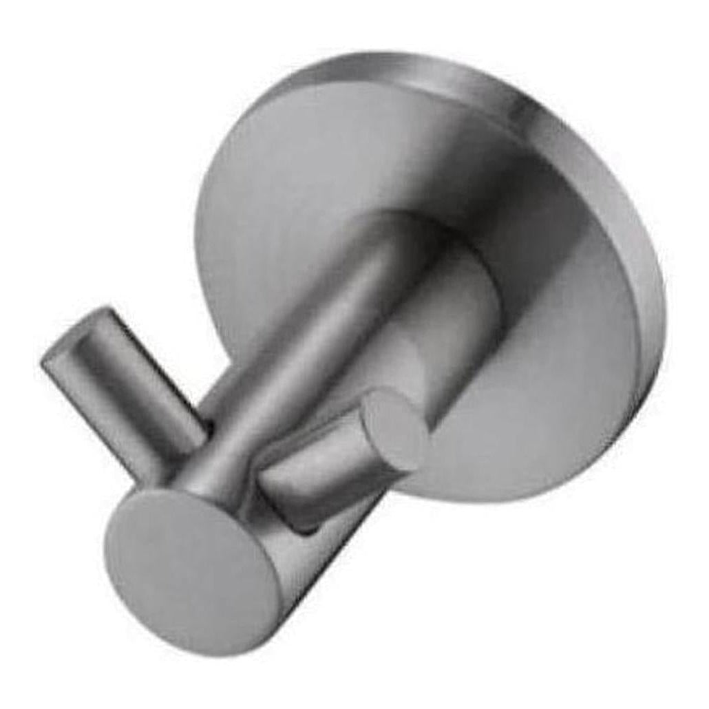 Mica Double Robe Hook Brushed Nickel
