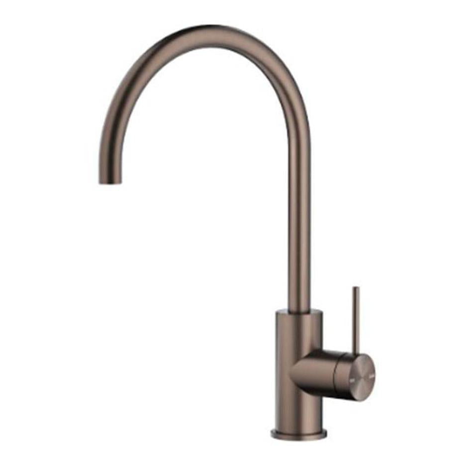 Mica Gooseneck Kitchen Tap Sink Mixer Dusk Bronze