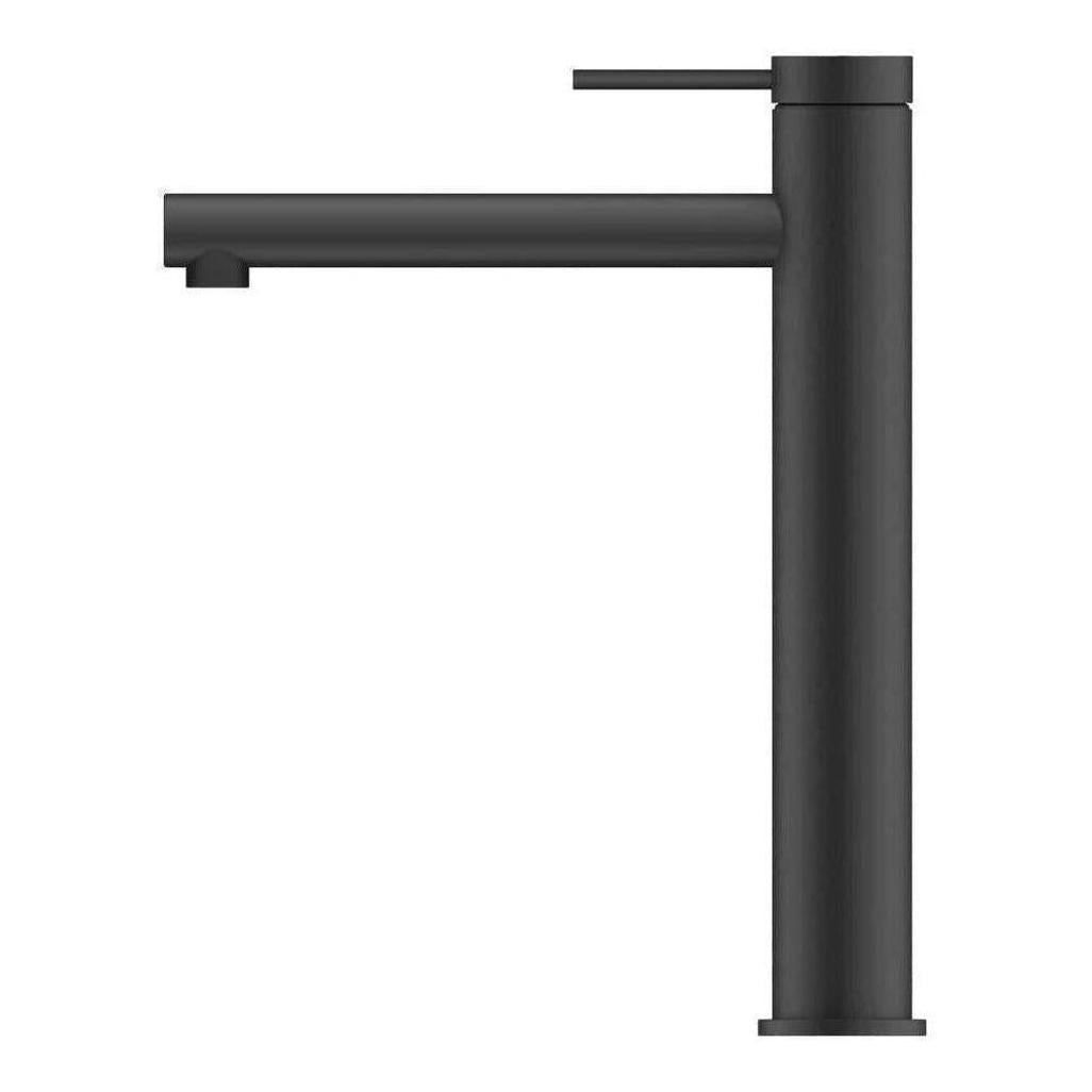 Mica Tall Basin Sink Tap Mixer Straight Black