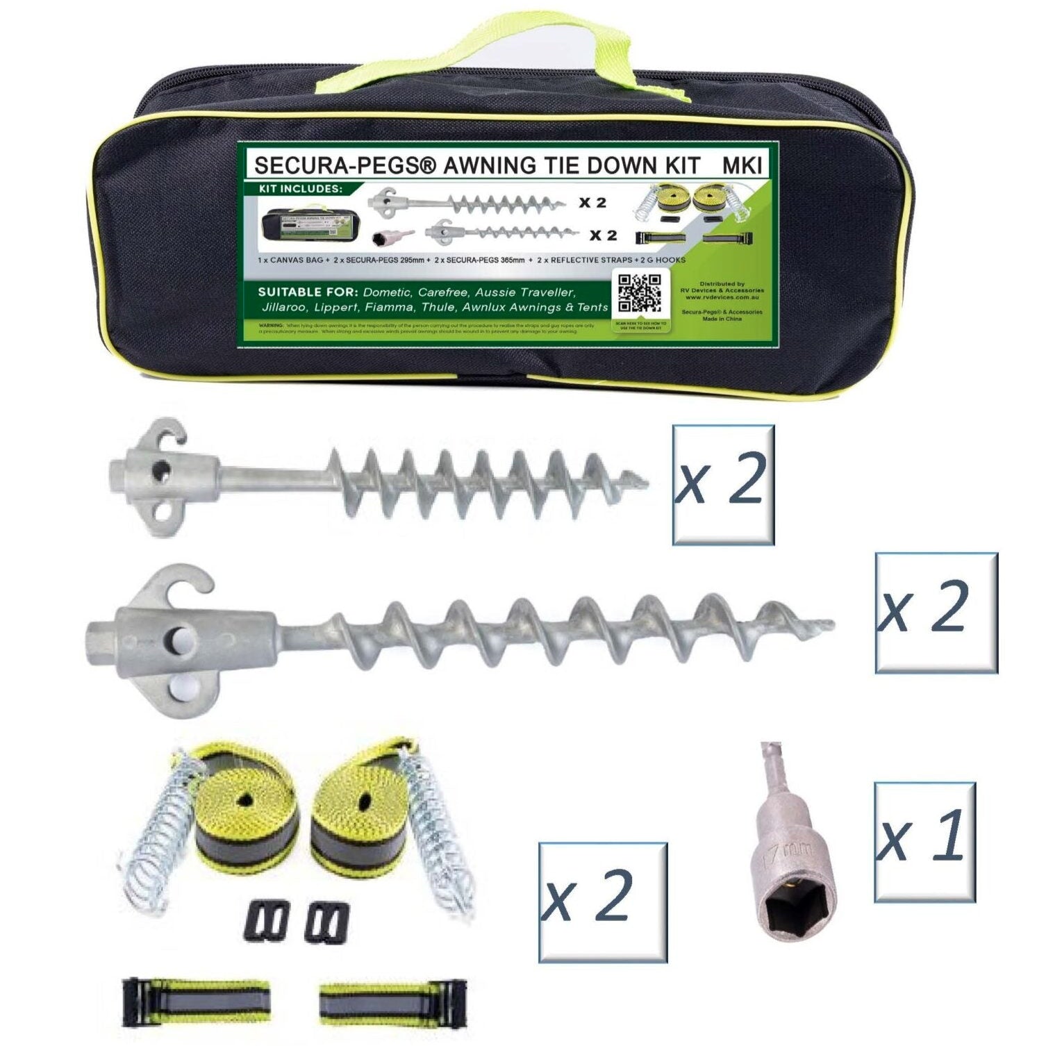 Secura-Pegs Awning Tie Down Kit Mk1