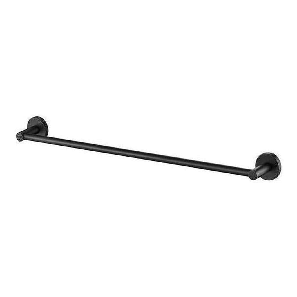 Opus Round Single Rail Towel Rack 600mm Black