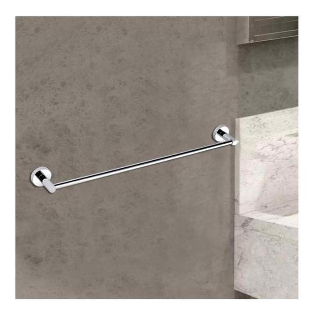 Opus Round Single Rail Towel Rack 600mm Chrome