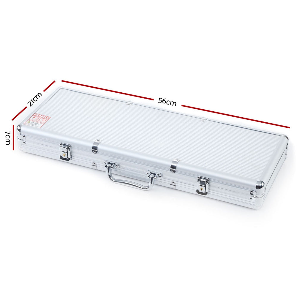 500pcs Poker Chips Set Casino Texas Hold'em Gambling Party Game Dice Cards Case - RV Online