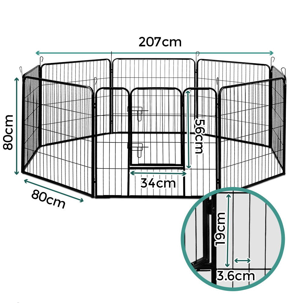 i.Pet 32" 8 Panel Dog Playpen Pet Exercise Cage Enclosure Fence Play Pen - RV Online