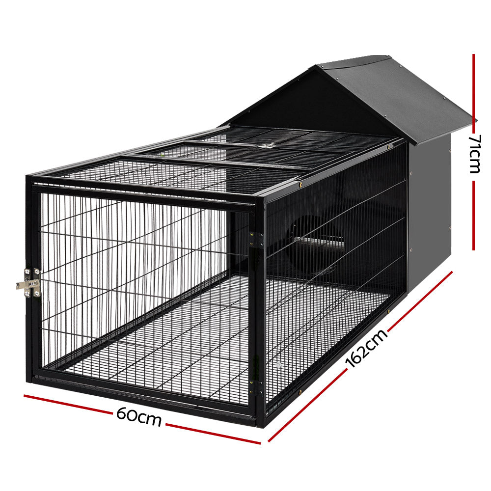 i.Pet Rabbit Cage Hutch 162x60cm Enclosure Metal - RV Online