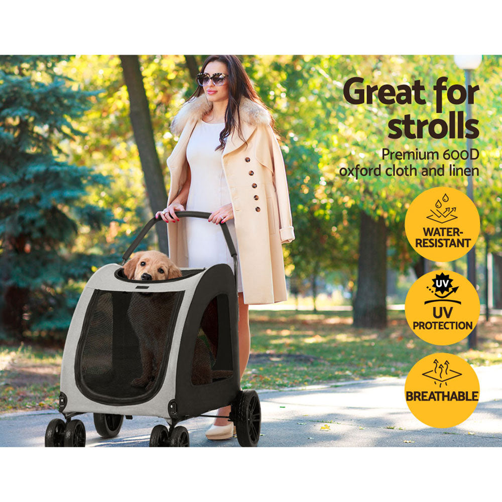 i.Pet Pet Stroller Dog Pram Large Carrier Cat Travel Foldable Strollers 4 Wheels Trolley - RV Online