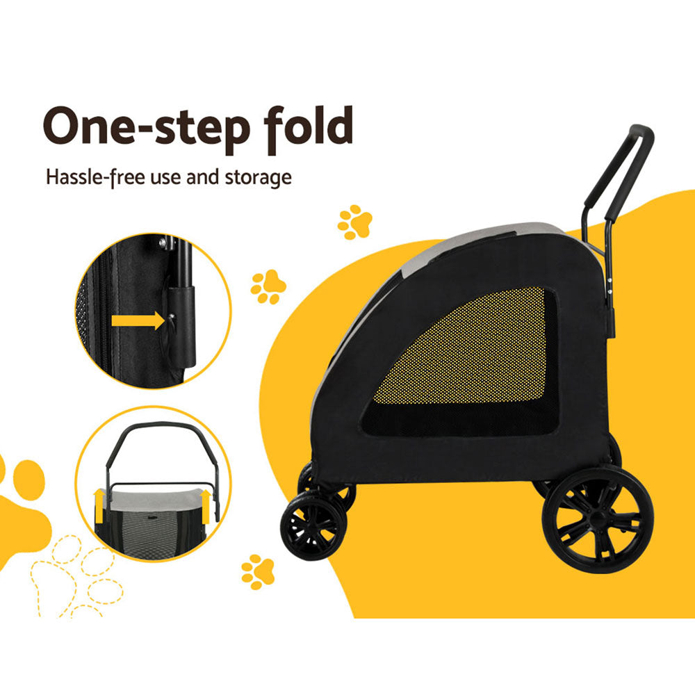 i.Pet Pet Stroller Dog Pram Large Carrier Cat Travel Foldable Strollers 4 Wheels Trolley - RV Online