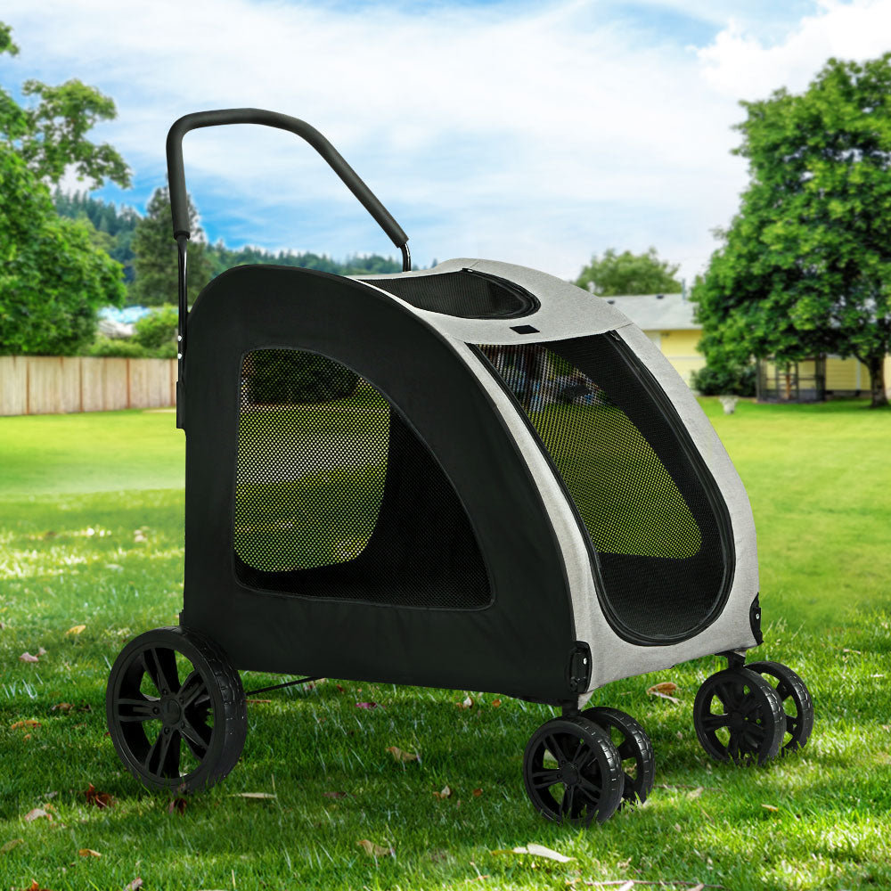i.Pet Pet Stroller Dog Pram Large Carrier Cat Travel Foldable Strollers 4 Wheels Trolley - RV Online