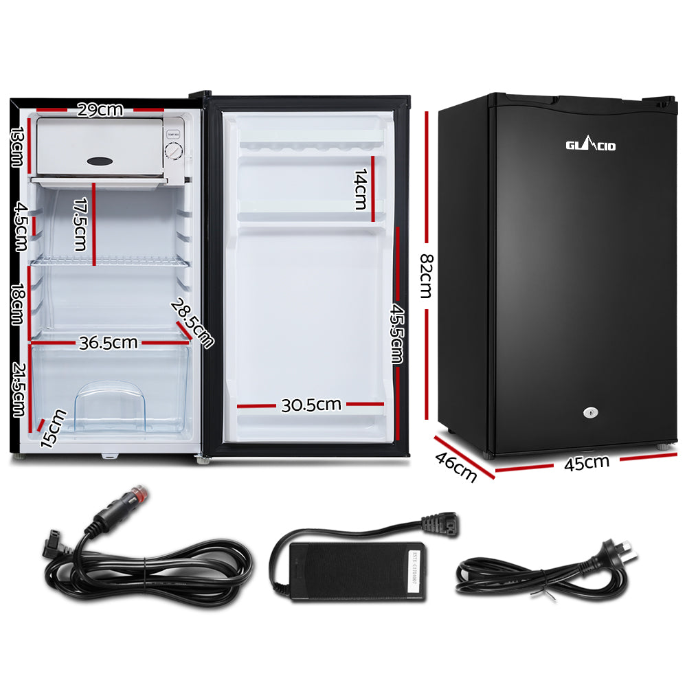 Glacio 95L Portable Fridge Freezer Bar Upright 12V/24V/240V Camping Caravan - RV Online