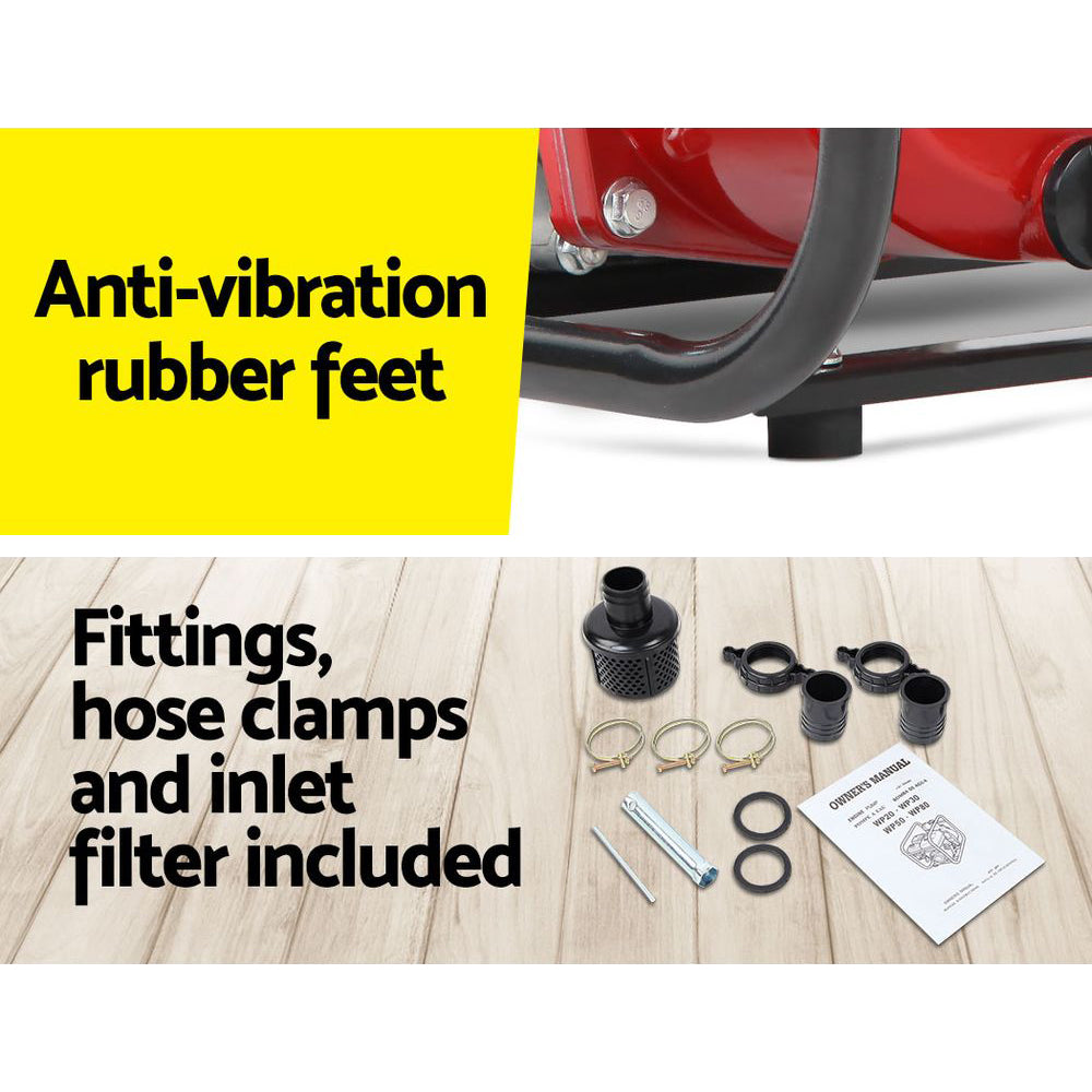 Giantz Petrol Water Pump 2" High Flow Transfer 3.6L - RV Online