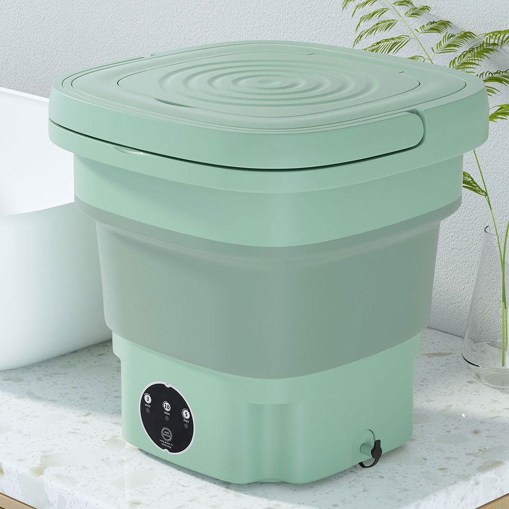 Devanti Portable Foldable Washing Machine 8L Green