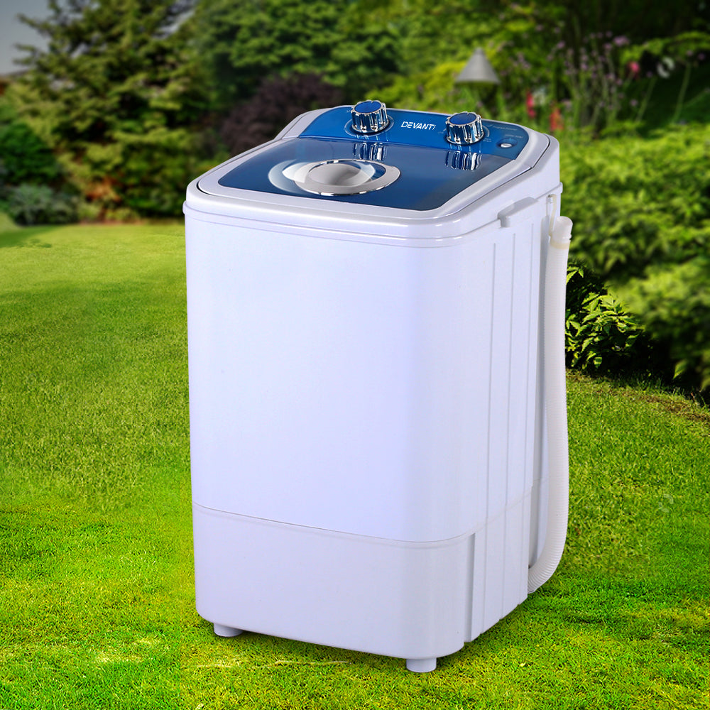 Devanti Portable Washing Machine 4.6kg Blue - RV Online