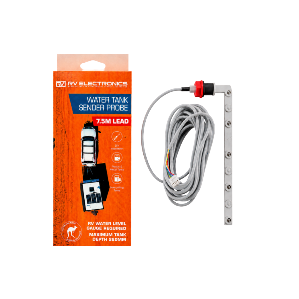RV Electronics LED Double Tank Water Level Indicator Gauge Inc 2 x 7.5m Sender Probe