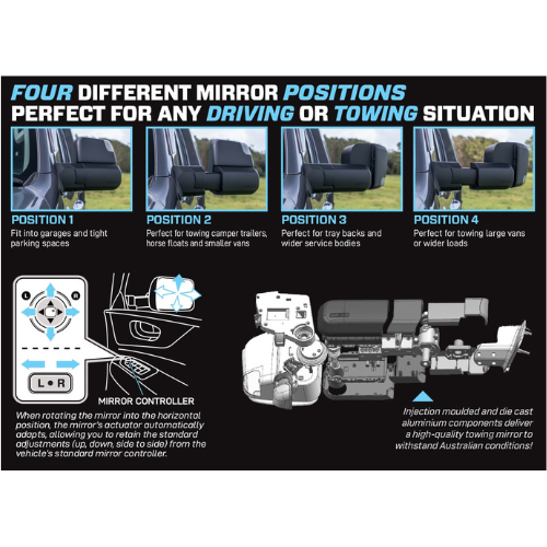 MSA 4X4 LandCruiser 200 Series Towing Mirrors - RV Online