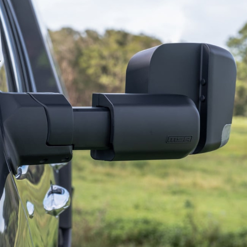 MSA 4x4 LandCruiser 200 Series Towing Mirrors Black With Indicators – RV Online