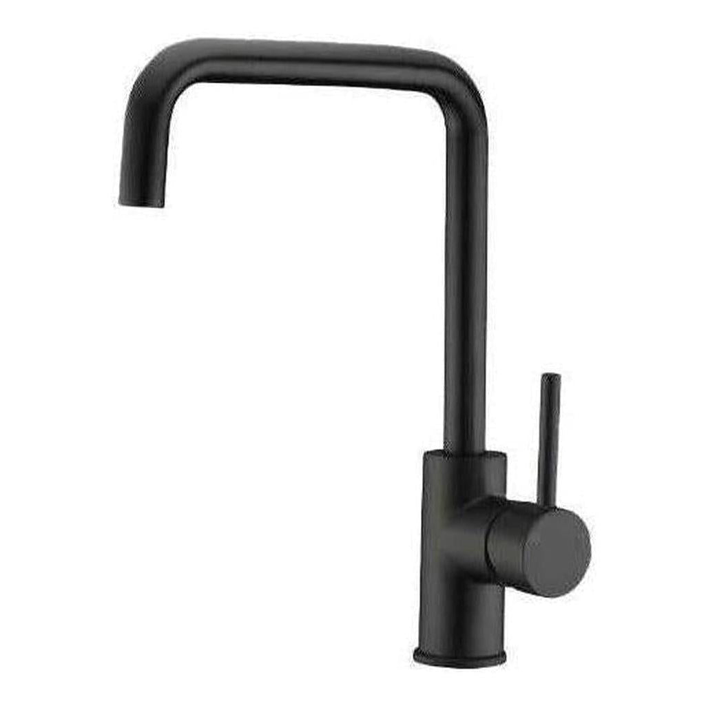 Raco Square Gooseneck Kitchen Tap Sink Mixer Black