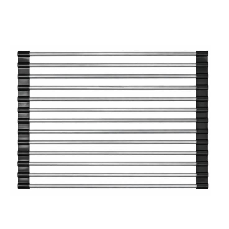 Roll Up Foldable Dish Drying Rack 330 x 425mm - Brushed Satin