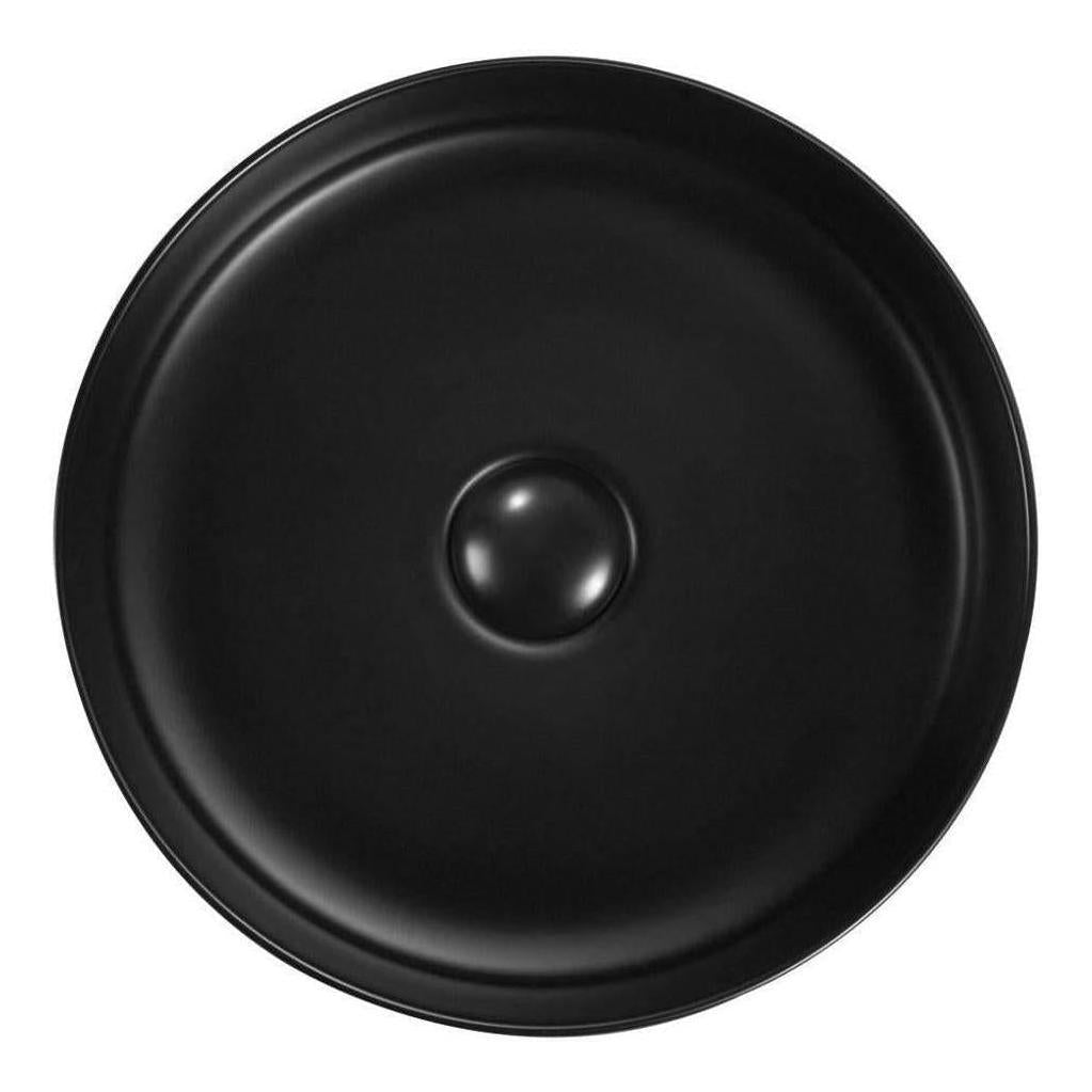 Rotonda Ceramic Basin Sink Round 360 x 120mm Black
