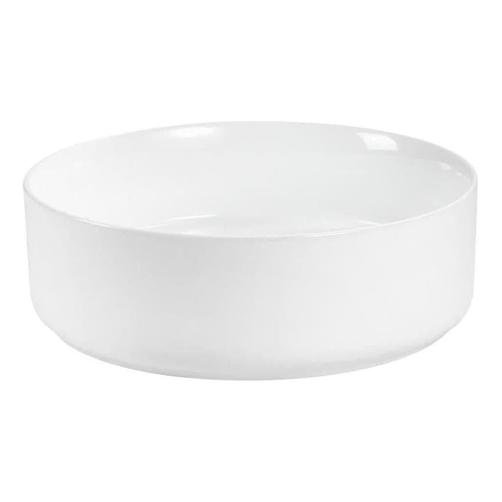 Rotonda Ceramic Basin Sink Round 360 x 120mm White
