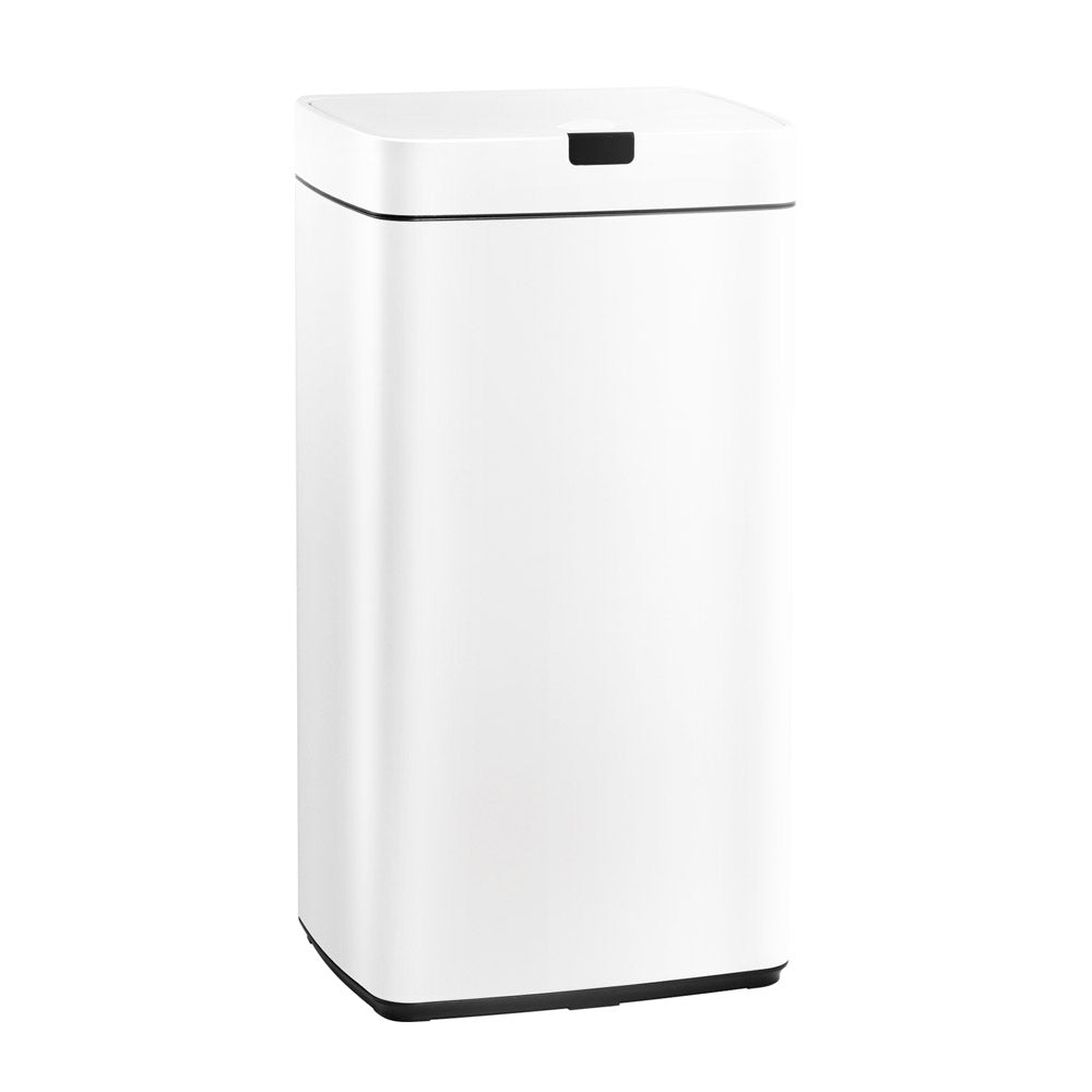 Devanti 45L Motion Sensor Bin Rubbish Automatic White - RV Online