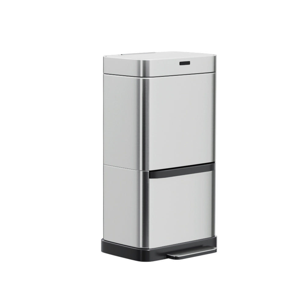 Devanti 70L Motion Sensor Bin Pedal Bins Automatic Siver - RV Online