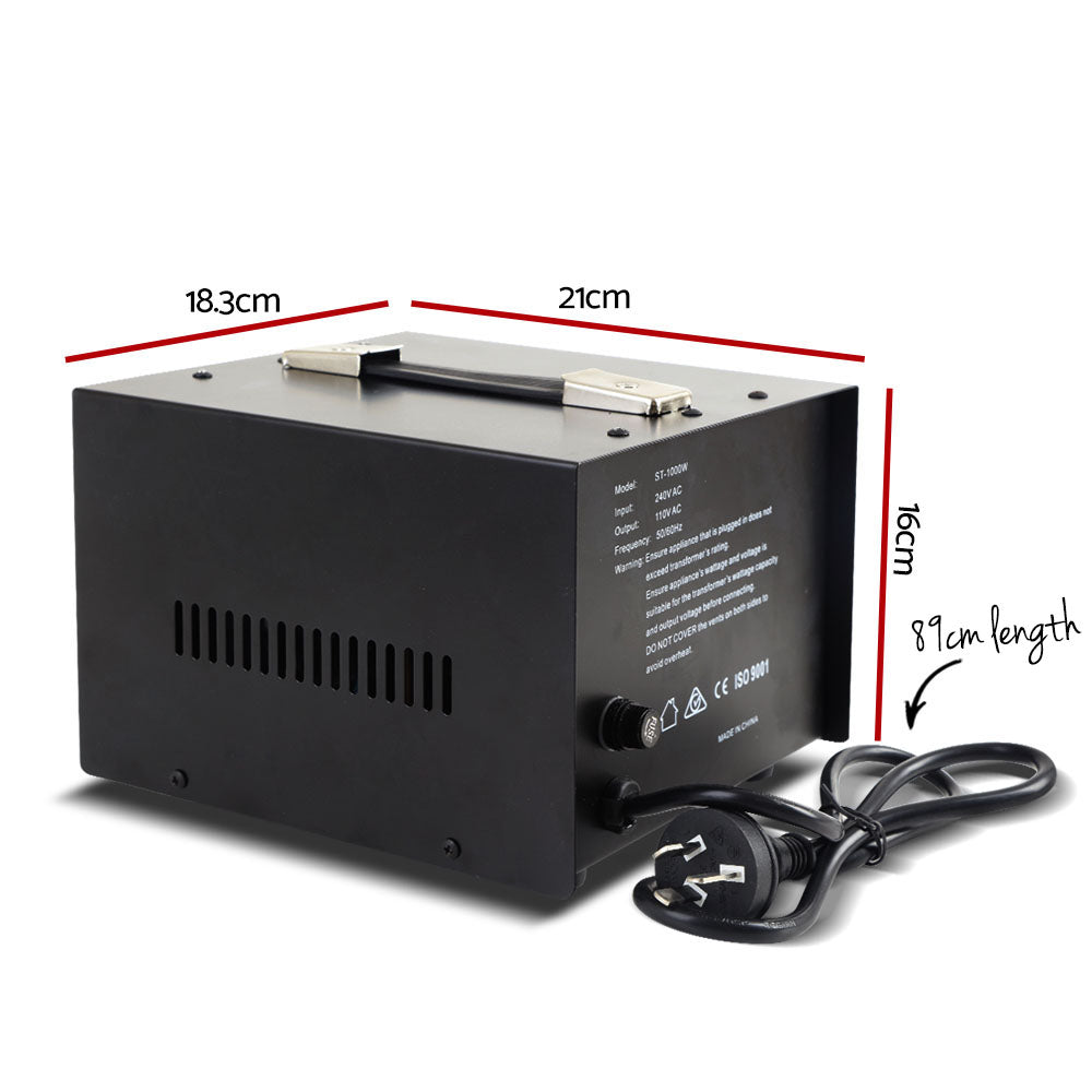 Giantz Step Down Transformer 1000W 240V TO 110V Stepdown Voltage Converter AU-US - RV Online