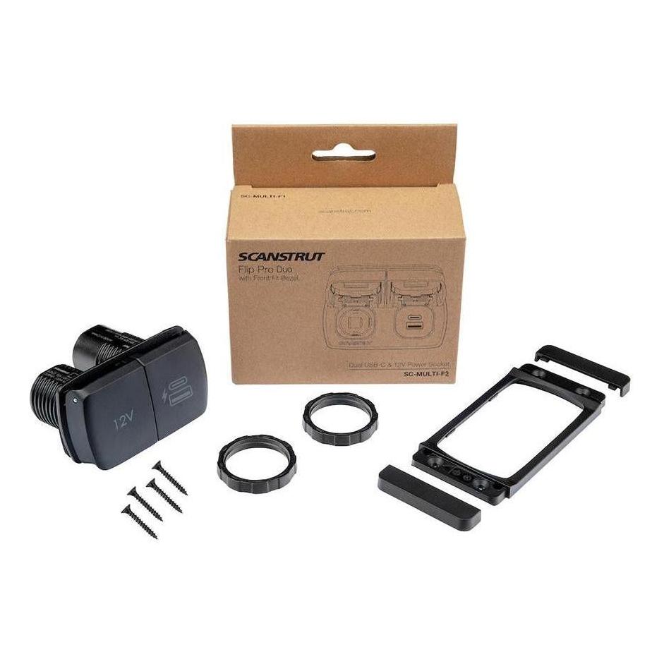 Scanstrut 12V Flip Pro Power Socket and Dual USB/USB-C Charger Socket